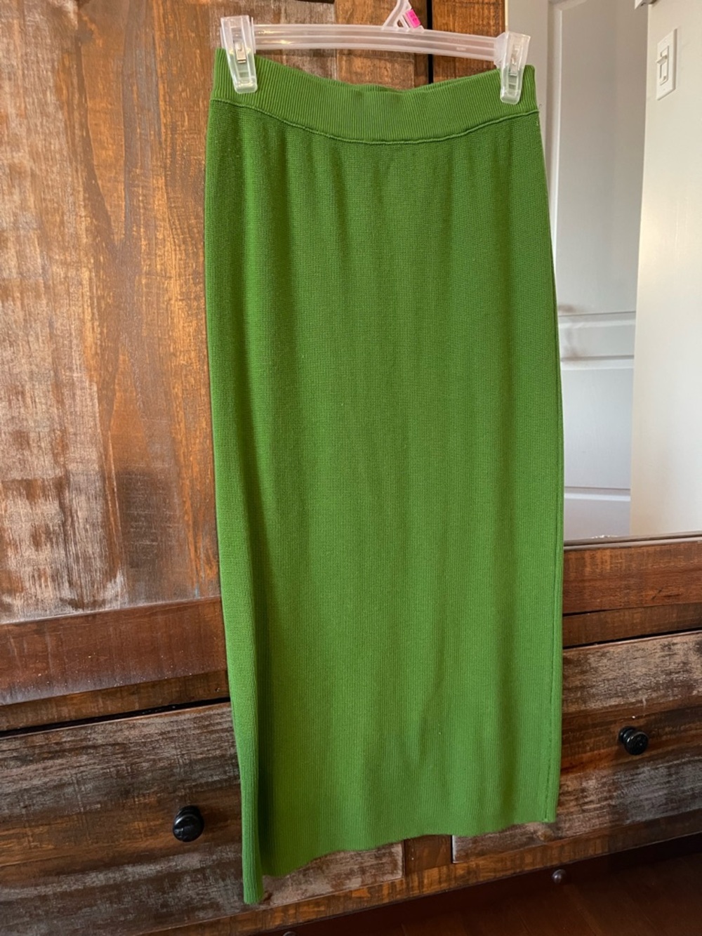 United Colors Of Benetton Green Midi Knit Skirt